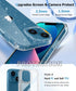 MIODIK iPhone 13 Case - Clear Glitter Shockproof Cover with Screen & Camera Lens Protectors for Women, 6.1 inch.