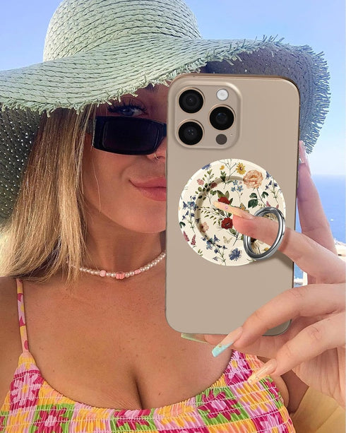 Toycamp 17/16/15/14/13/12 Magnetic Phone Grip - Compatible with MagSafe Phone Grip Ring Stand for iPhone Series Vintage