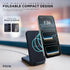 15W iHome Folding Wireless Charging Stand, Fast Charge, Travel-Friendly Design, Cable Included