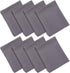 Wisdompro 8-Pack Microfiber Cleaning Cloth for Camera Lens, Glasses, and Electronics - Grey