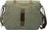 peacechaos Men's Canvas Camera Bag - Leather DSLR SLR Case, Vintage Messenger Sling Bag, Army Green