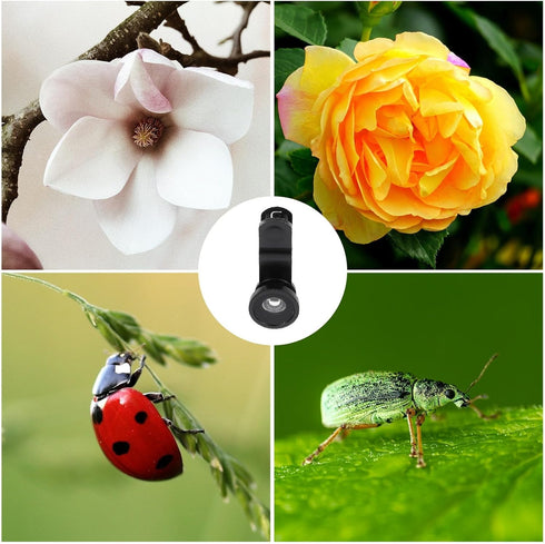Toddmomy 2 Sets 3-in-1 Phone Camera Lens Kit with Fisheye, Macro, and Wide Angle Lenses for Smartphones, Black Clip-on