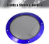 Unifizz Car Audio Speaker Cover (2pcs, 6.5'' Blue Mesh) Subwoofer Grill Horn Glossy Guard Protector