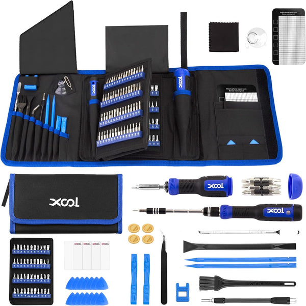 XOOL 200 in 1 Precision Screwdriver Kit - Electronics Repair Tool Magnetic Driver Kit with 164 Bits, Flexible Shaft,