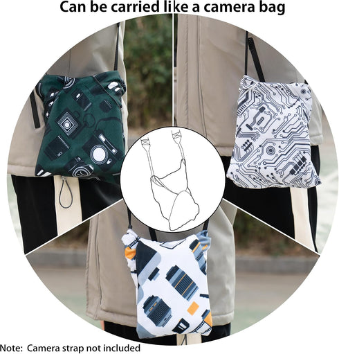 3pcs Camera wrap, Protective Wrap, Magic Self-Adhesive Cloth, Anti-scratch Lens Camera Wrap, Folding, Washable, Lens