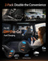power-7 2 Pack 70W 3-Port 17/Air/16/15/14/13/12 S25/S24/S23, USB C Car Charger, PD/QC Fast Charging Cigarette Lighter