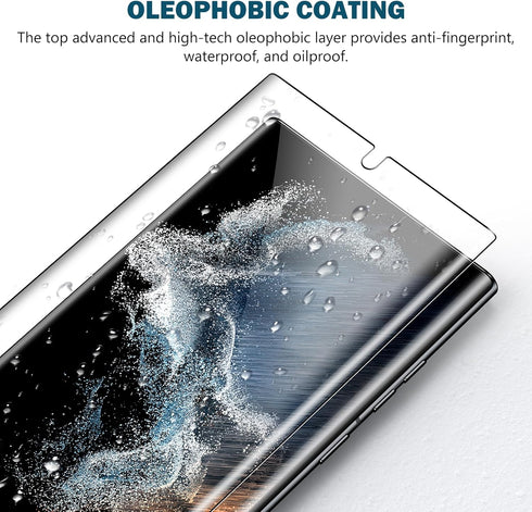 EGV 3 Pack Samsung Galaxy S22 Ultra Screen Protector, Touch Sensitive, Anti-Scratch 3D Curved TPU, Bubble Free