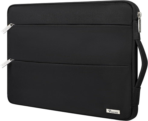Voova 14 15 Inch Laptop Sleeve Case, Waterproof Computer Bag Cover for MacBook Pro 14 M3/M2/M1, MacBook Air 15, Black