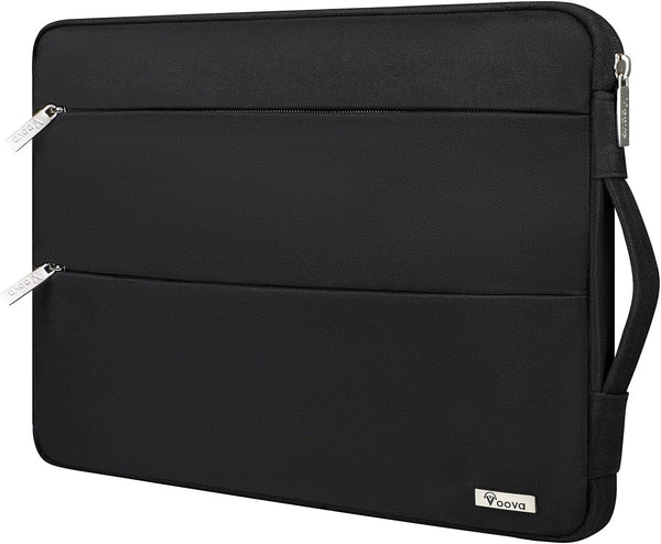 Voova 14 15 Inch Laptop Sleeve Case, Waterproof Computer Bag Cover for MacBook Pro 14 M3/M2/M1, MacBook Air 15, Black