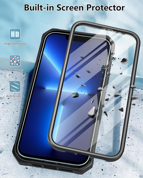 FNTCASE iPhone 13 Pro Max Case: Rugged, Military Grade Shockproof, Drop Proof, with Kickstand & Belt-Clip Holster,