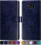 SUANPOT for Samsung Galaxy S8 5.8" - RFID Blocking Leather Wallet Case, Credit Card Holder, Shockproof Cover for
