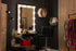 CHNYWORK 7ftx5ft Makeup Room Backdrop Stylish Dressing Table with Large Mirror Black Wall Background Professional Salon
