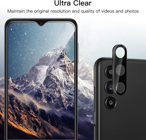 JETech 2-Pack Tempered Glass Screen Protector for Samsung Galaxy A13/A13 5G with HD Clear Camera Lens Protector.