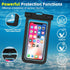 Waterproof Cell Phone Case, IPX8 Phone Pouch for iPhone 15 14 13 Pro Max Plus Galaxy S22 S23, 2 Pack (Black+Light Green)