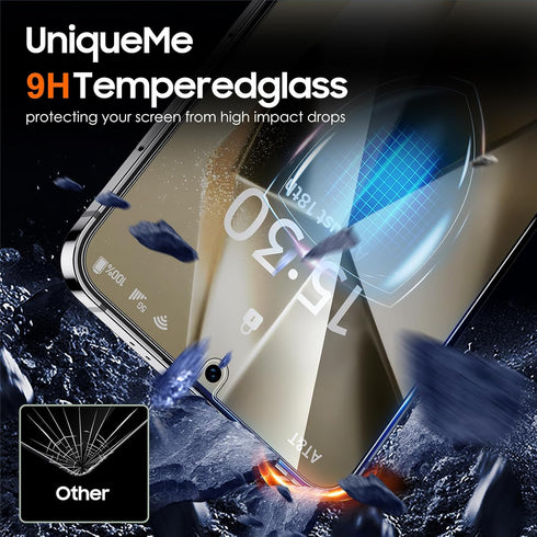 UniqueMe Samsung Galaxy S24 Plus Screen Protector 2 Pack + Camera Lens Protector 2 Pack, HD Clear Anti-Scratch 9H