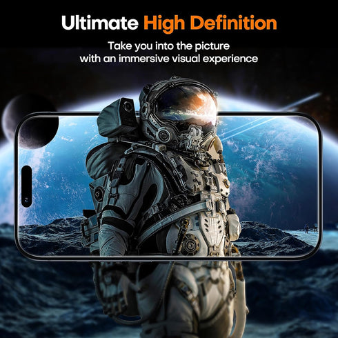 TAURI iPhone 15/15 Pro Screen Protector 2 Pack, 6.1", Tempered Glass, Case Friendly, Dynamic Island Compatible, Sensor