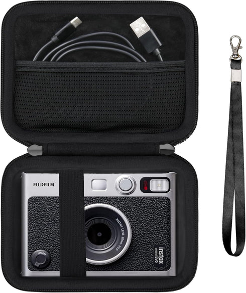 Hard Carrying Case for Fujifilm Instax Mini EVO Instant Camera, Travel Storage Case with Mesh Pocket for Accessories,