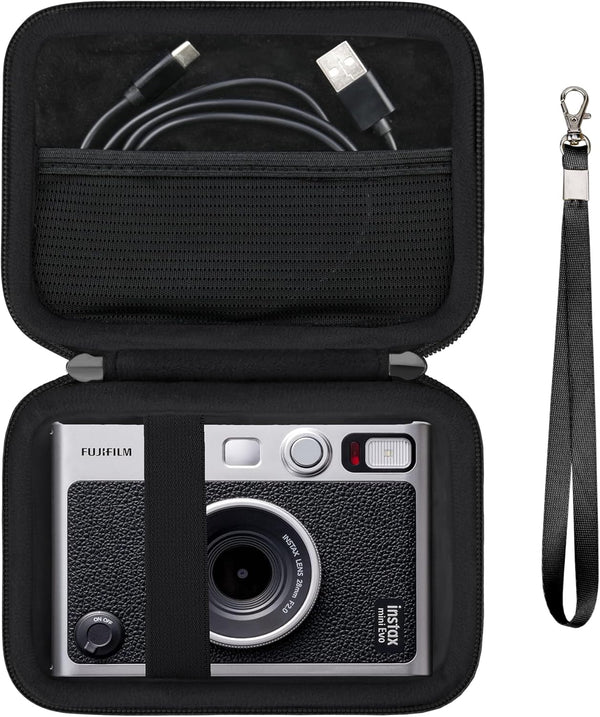 Hard Carrying Case for Fujifilm Instax Mini EVO Instant Camera, Travel Storage Case with Mesh Pocket for Accessories,