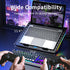 KeiBn Laptop Cooling Pad, Gaming Fan with 15 Quiet Fans, RGB Cooler for 10-17.3 Inch Laptops, 4 Height Stands