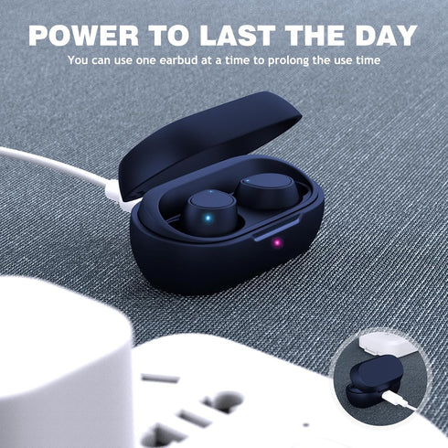 5.2 Bluetooth Headphones for iPhone 15 14 Pro Max 13 Mini, True Wireless Earbud Touch Control for Google Pixel 8 7 6A 6