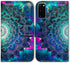 Case for Galaxy S20 5G, Mandala Flower Space Leather Flip Wallet Cover with Card Slot Holder Kickstand for Samsung