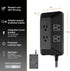 GE 6-Outlet Surge Protector, 6 Ft Braided Extension Cord Power Strip, Flat Plug, Adapter Spaced for Home, School, Office