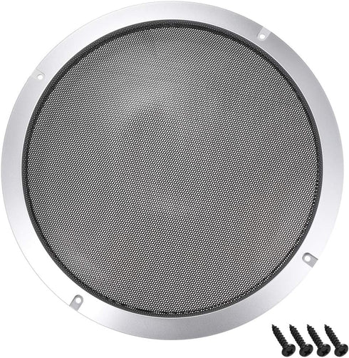 uxcell 10" Speaker Grill Mesh Decorative Circle, Woofer Guard Protector Cover, Silver