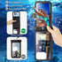 Double Space Waterproof Phone Pouch Case for Samsung Galaxy S24/S23/S22/S21/S20, Cellphone Dry Bag - 2 Pack (Black)