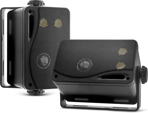Pyle 3-way Mini Box Speaker System - 3.5 Inch, 200 Watt, Waterproof Marine Grade, Heavy Duty ABS Enclosure, Black