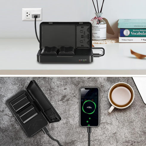 JYJZPB 2 Pack EN-EL15B EN-EL15C Batteries - Charger Case for Nikon D7500, D750, Z6, Z7, D850 Cameras