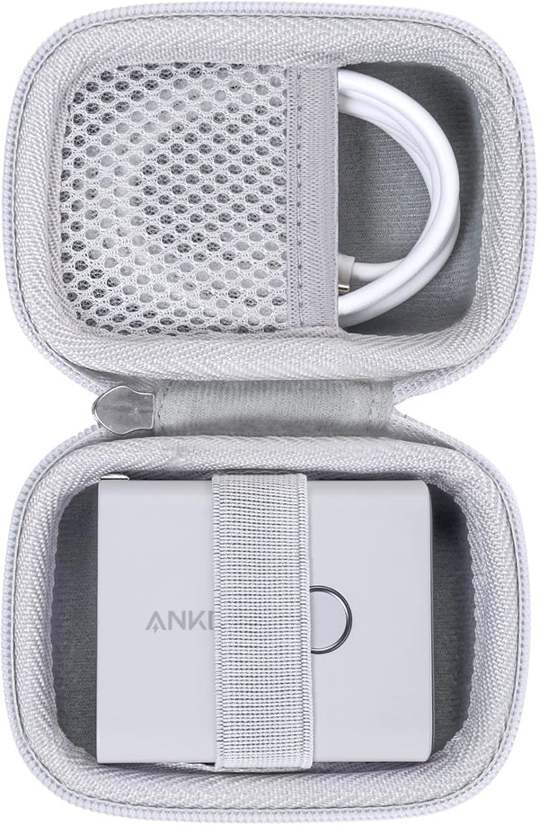 khanka Hard Case Replacement for Anker 45W Wall Charger, 5,000mAh 20W Portable Charger, Case Only (White)