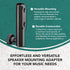 K&M Konig & Meyer Black Speaker Stand Adapter, Durable Solid Steel Construction, Light Adapter for Backdrop Stand