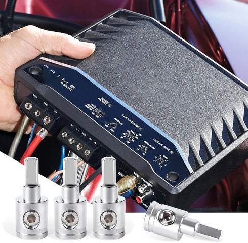Amp Input Reducer 0 Gauge to 4 Gauge, Car Stereo Audio Power Ground Wire