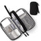 Electronic Organizer Pouch Bag, 3 Compartments Travel Cable Storage Case for Phone Accessories, Black