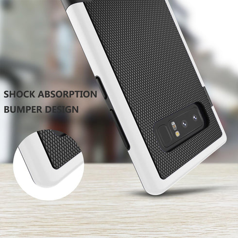 Jeylly Galaxy Note 8 Case, Slim Hybrid Impact Rugged Soft TPU & Hard PC Bumper Cover for Samsung Galaxy Note 8 - Black
