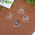 simarro 4Pcs Setting 360 Transparent Phone Ring Holder, Heart Diamond Ring Phone Holder Degree Rotation Compatible wif