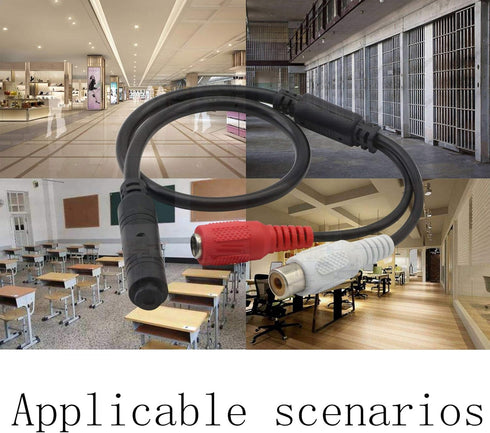 GINTOOYUN High Sensitivity Microphone for CCTV - Mini Audio Pickup
