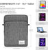 KIZUNA 10 Inch Water Resistant Tablet Sleeve Case, Shoulder Messenger Bag for iPad Pro, Galaxy Tab, Grey