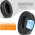 SOULWIT Cooling Gel Earpads Replacement - Ice Silk Fabric Cushions for Audio-Technica ATH-M60X Headphones (Black)