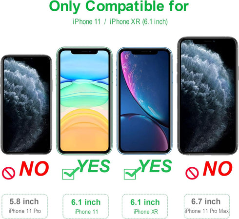Arae 3 Pack HD Tempered Glass Screen Protector for iPhone Xr/iPhone 11, Anti Scratch, Works with Most Cases