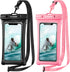 CACOE Floating Universal Waterproof Phone Case 2 Pack (Black+Pink) - IPX8, fits up to 7.0", with adjustable neck