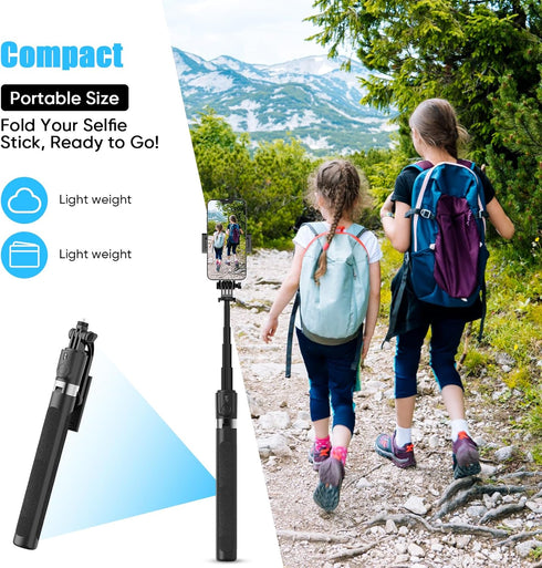 Rupital 71 180cm 360 16 15 14 13 12 Tall Selfie Stick Tripod with Remote, Extendable Phone Tripod Stand with Rotation