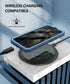 ANSHOW for iPhone 12/12 Pro Case, 360 Full Body Rugged Case with Built-in Screen Protector, Blue