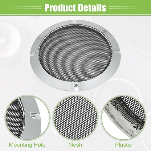 ACROPIX Universal Speaker Grills Cover Mesh for 4" and 6.5" Audio Speaker Subwoofer, Pack of 4