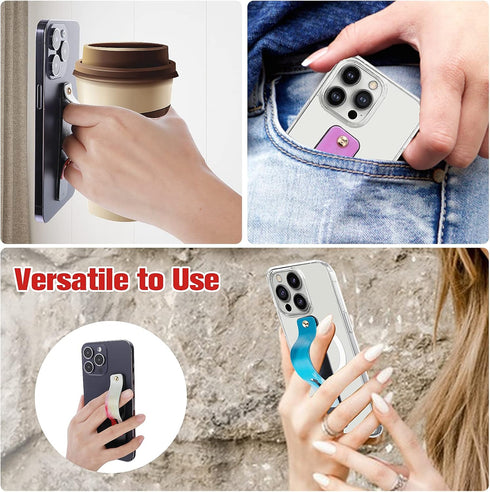 Cobee Phone Loop Finger Holders, 5 Pcs Telescopic Grip Stand, Universal Silicone Colorful Phone Grip for Most