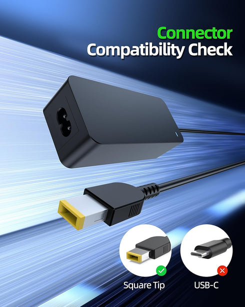 65W 45W Charger Fit for Lenovo Thinkpad Laptop, Slim Tip ADLX65NCC3A ADLX45DLC2A ADLX45NCC2A ADLX65NLC3A ADLX65YCC3A