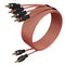 2 to 4 Channel Male RCA Car Audio Cable 25 Ft, Bi-Directional