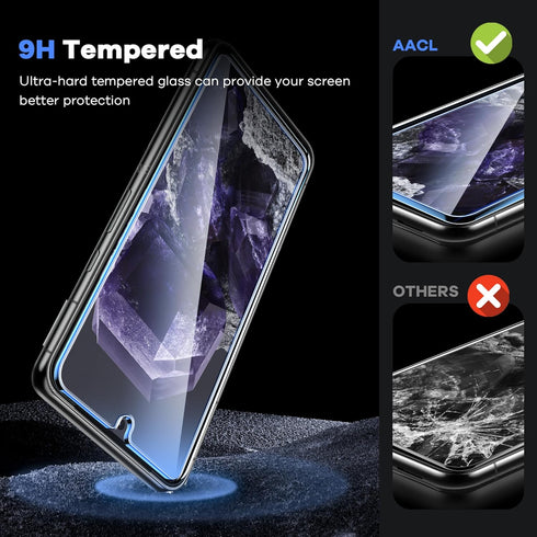 AACL 3-Pack Tempered Glass Screen Protector for Google Pixel 8, 9H Anti Scratch Bubble Free Glass (6.2 inch)