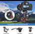 Tripod Head Leveling Base Camera Leveler, Aluminum Alloy 3 Axis Tri Wheel Head with +/-5 Degree Adjustment