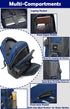 ProEtrade Extra Large Backpack for College, Fits Laptop Up to 17 inch, USB Charging Port, Anti-theft, Blue